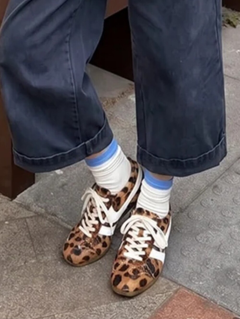 Le Murmure "Synset Symphony" Leopard-Print Calf Hair Sneakers 37/6.5US